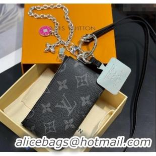 Top Design Louis Vuitton Phone Holder Monogram M14099 Black 2025