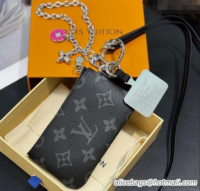 Top Design Louis Vuitton Phone Holder Monogram M14099 Black 2025
