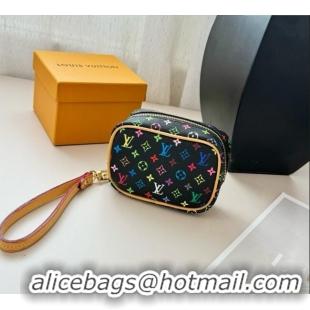 Top Grade Louis Vuitton LV x TM Mini Vanity Monogram Clutch 0616 Black/Multicolor 2025