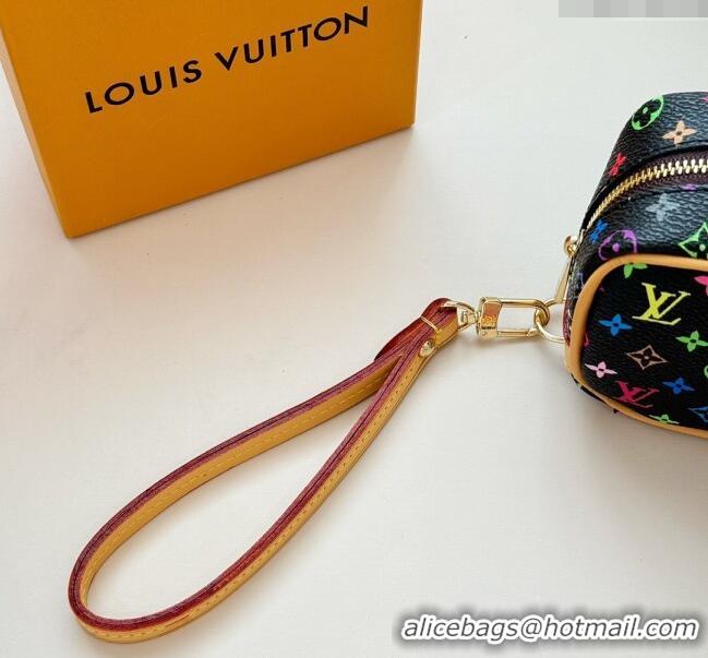 Top Grade Louis Vuitton LV x TM Mini Vanity Monogram Clutch 0616 Black/Multicolor 2025