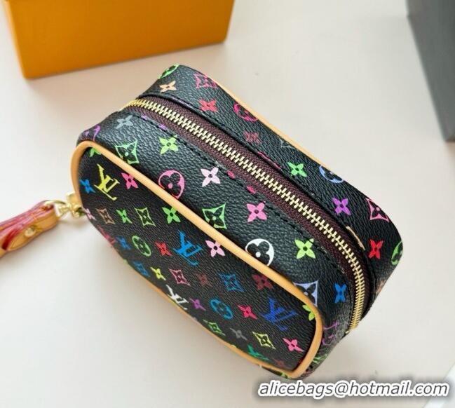 Top Grade Louis Vuitton LV x TM Mini Vanity Monogram Clutch 0616 Black/Multicolor 2025