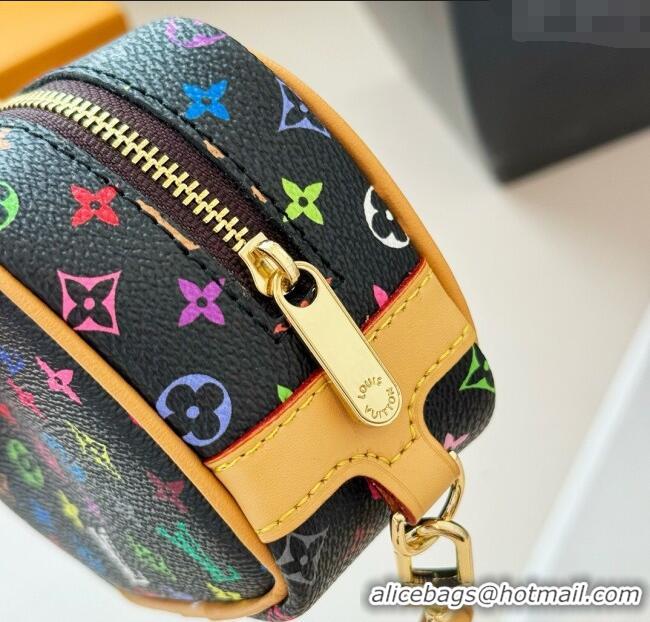 Top Grade Louis Vuitton LV x TM Mini Vanity Monogram Clutch 0616 Black/Multicolor 2025