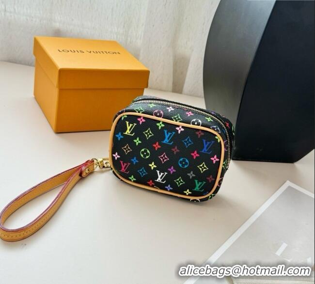 Top Grade Louis Vuitton LV x TM Mini Vanity Monogram Clutch 0616 Black/Multicolor 2025