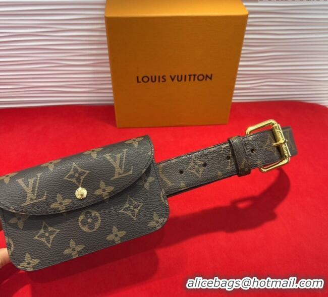 Famous Brand Louis Vuitton Monogram Pouch Belt 3cm 0618 2025