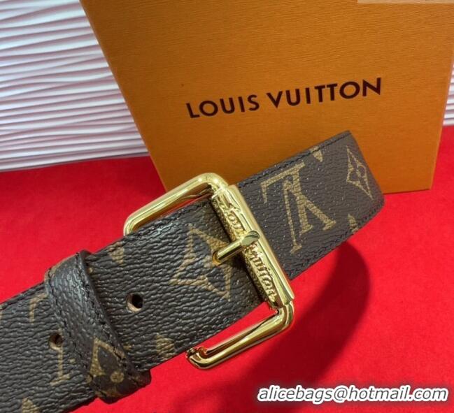 Famous Brand Louis Vuitton Monogram Pouch Belt 3cm 0618 2025