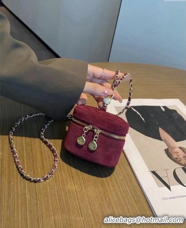 Affordable Price Chanel AirPods Case in Suede 0618 Dark Purple 2025