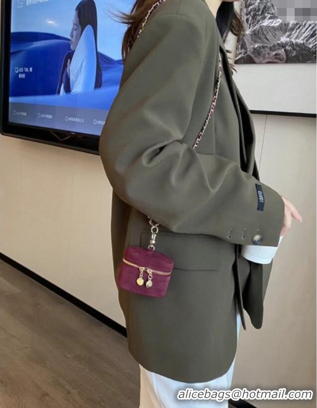 Affordable Price Chanel AirPods Case in Suede 0618 Dark Purple 2025