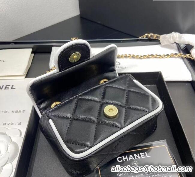 Good Product Chanel Leather Clutch with Chain 0618 Black 2025