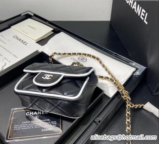 Good Product Chanel Leather Clutch with Chain 0618 Black 2025
