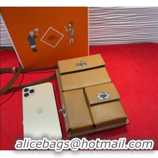 Famous Brand Hermes Kelly Multipocket To Go Pouch with Silver-Tone Hardware 18020 Brown 2025