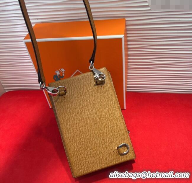 Famous Brand Hermes Kelly Multipocket To Go Pouch with Silver-Tone Hardware 18020 Brown 2025