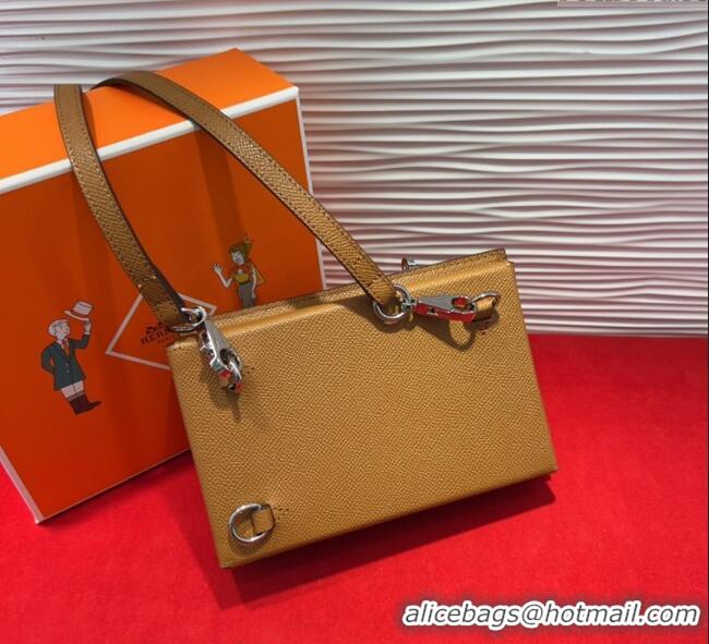 Famous Brand Hermes Kelly Multipocket To Go Pouch with Silver-Tone Hardware 18020 Brown 2025