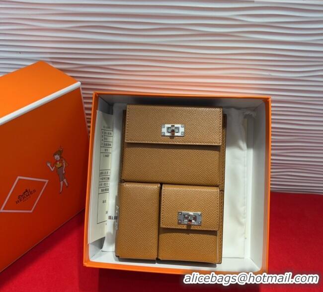 Famous Brand Hermes Kelly Multipocket To Go Pouch with Silver-Tone Hardware 18020 Brown 2025