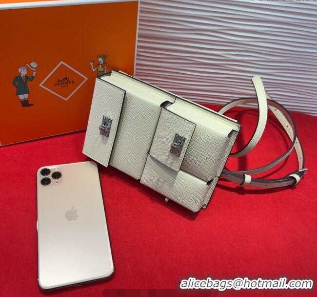 Grade Quality Hermes Kelly Multipocket To Go Pouch with Silver-Tone Hardware 18020 White 2025