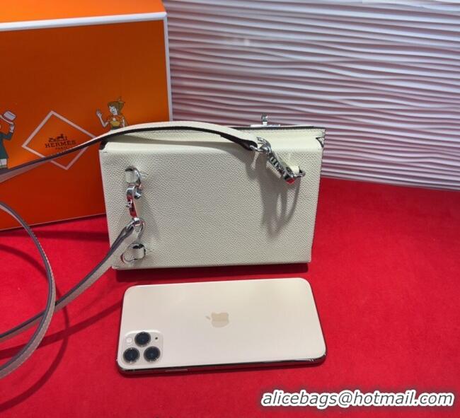Grade Quality Hermes Kelly Multipocket To Go Pouch with Silver-Tone Hardware 18020 White 2025