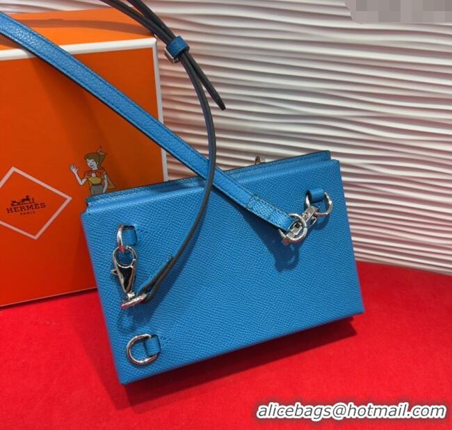 Trendy Design Hermes Kelly Multipocket To Go Pouch with Silver-Tone Hardware 18020 Blue 2025