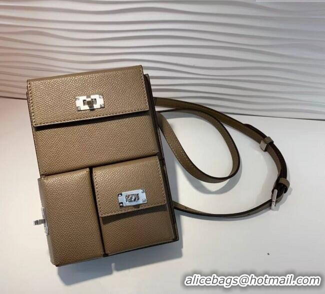 Super Quality Hermes Kelly Multipocket To Go Pouch with Silver-Tone Hardware 18020 Grey 2025