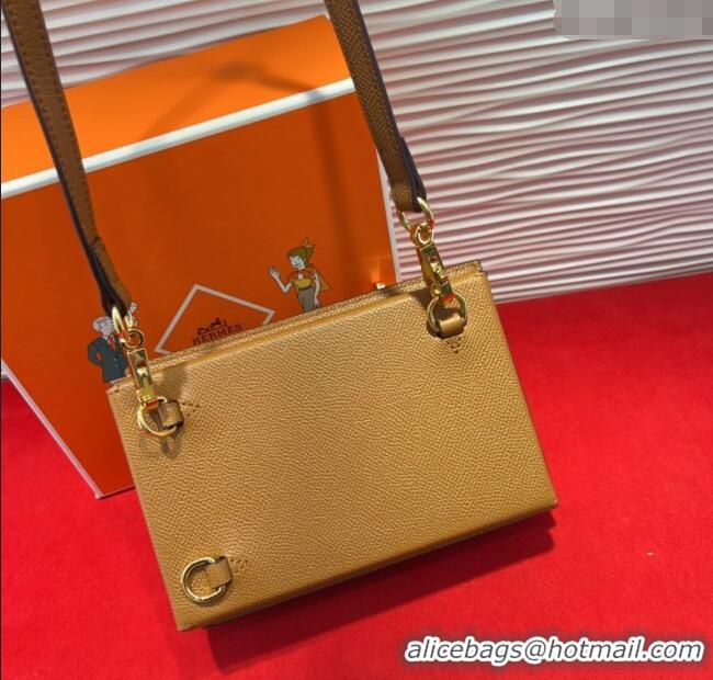 Pretty Style Hermes Kelly Multipocket To Go Pouch with Gold-Tone Hardware 18020 Brown 2025