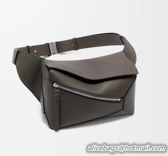 Super Quality Loewe Small Puzzle Bag in Classic Calfskin 9064 Dark Grey 2025 Top