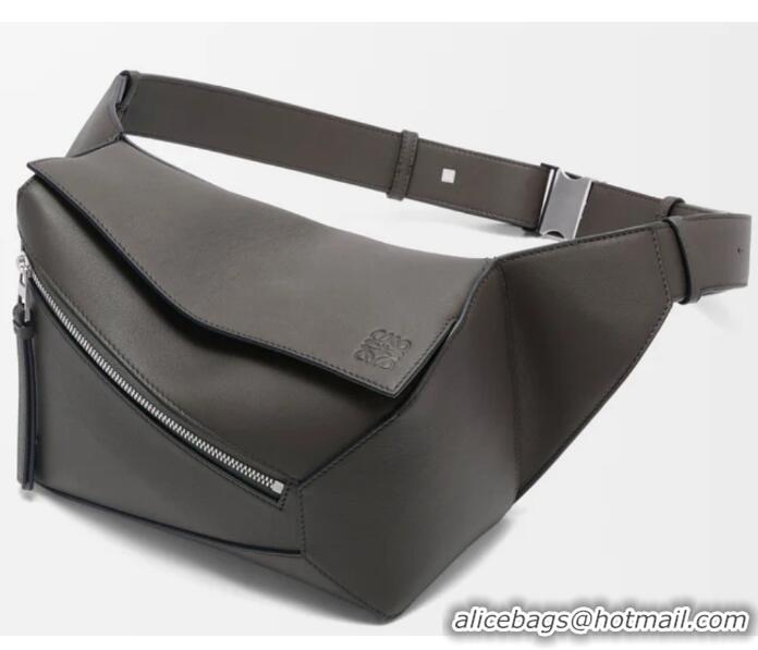 Super Quality Loewe Small Puzzle Bag in Classic Calfskin 9064 Dark Grey 2025 Top