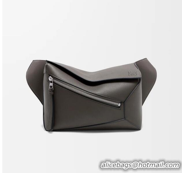 Super Quality Loewe Small Puzzle Bag in Classic Calfskin 9064 Dark Grey 2025 Top