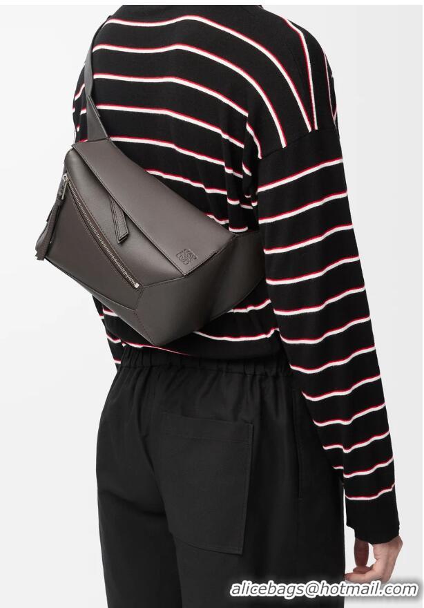 Super Quality Loewe Small Puzzle Bag in Classic Calfskin 9064 Dark Grey 2025 Top