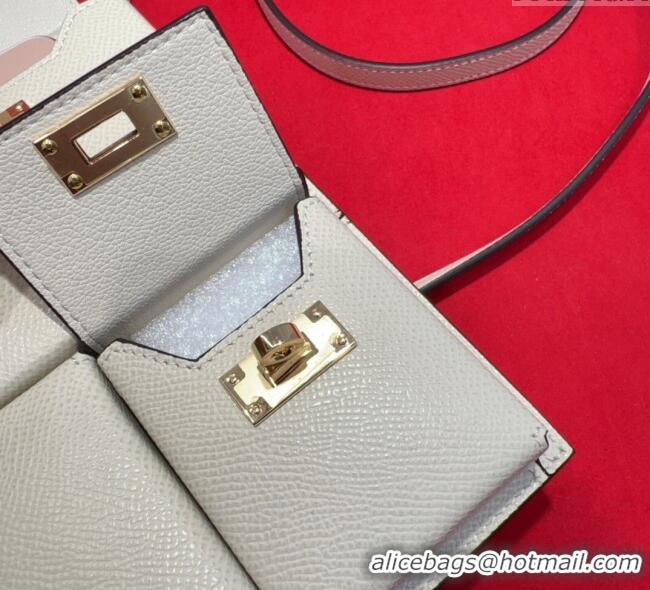Well Crafted Hermes Kelly Multipocket To Go Pouch with Gold-Tone Hardware 18020 White 2025