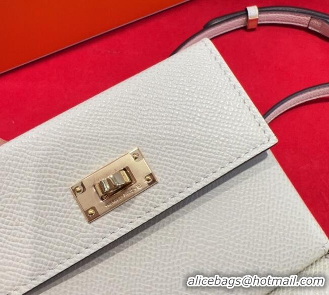 Well Crafted Hermes Kelly Multipocket To Go Pouch with Gold-Tone Hardware 18020 White 2025