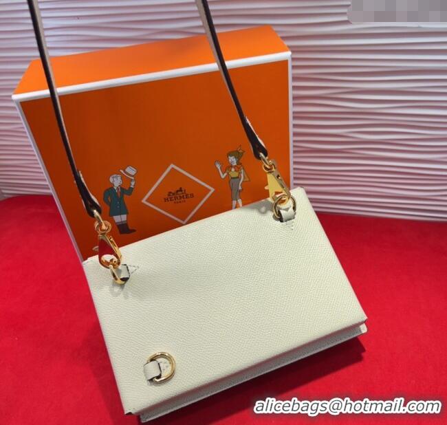 Well Crafted Hermes Kelly Multipocket To Go Pouch with Gold-Tone Hardware 18020 White 2025