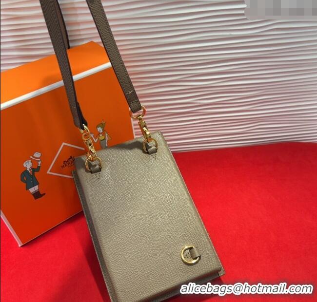 Free Shipping Hermes Kelly Multipocket To Go Pouch with Gold-Tone Hardware 18020 Grey 2025