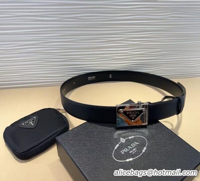 Shop Duplicate Prada Nylon Pouch Belt 0618 Black 2025