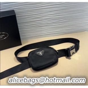 Traditional Specials Prada Nylon Pouch Belt 0618 Black 2025