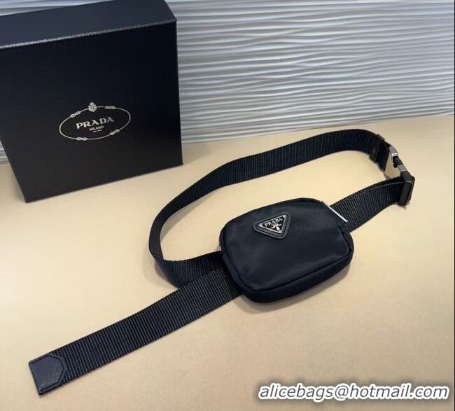 Traditional Specials Prada Nylon Pouch Belt 0618 Black 2025