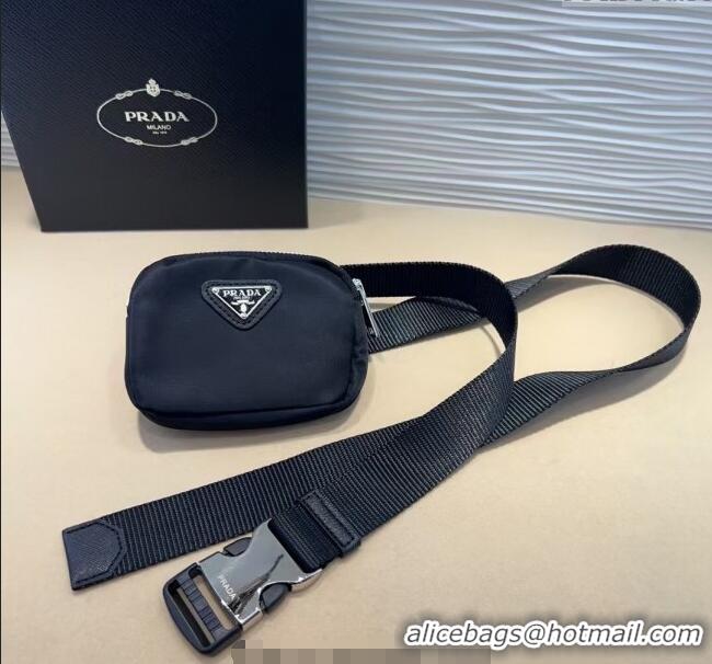 Traditional Specials Prada Nylon Pouch Belt 0618 Black 2025