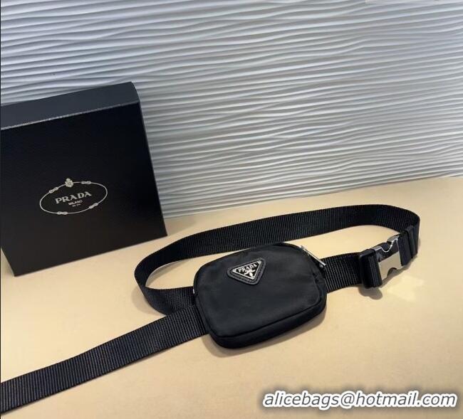 Traditional Specials Prada Nylon Pouch Belt 0618 Black 2025