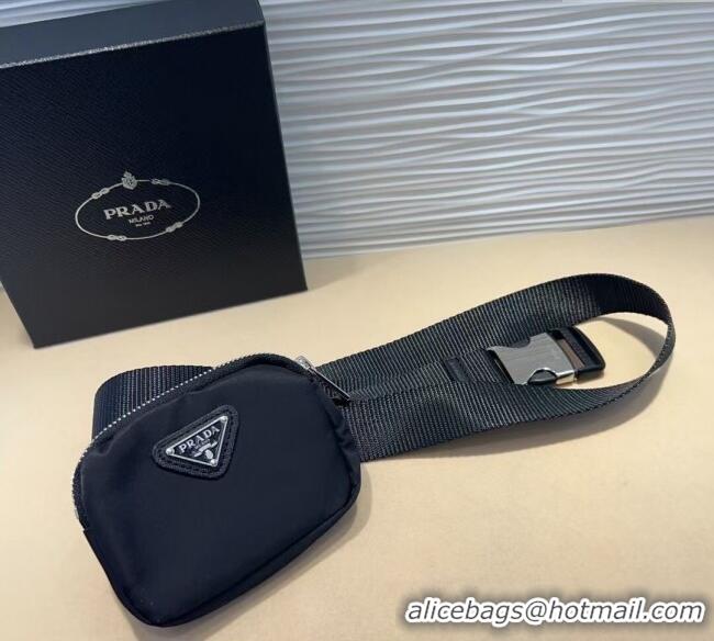 Traditional Specials Prada Nylon Pouch Belt 0618 Black 2025