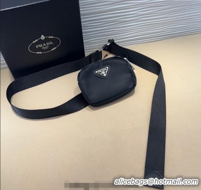 Traditional Specials Prada Nylon Pouch Belt 0618 Black 2025