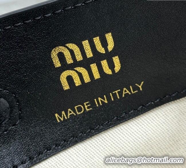 Promotional Miu Miu Nappa leather bucket mini-bag 5NF460 Black 2025