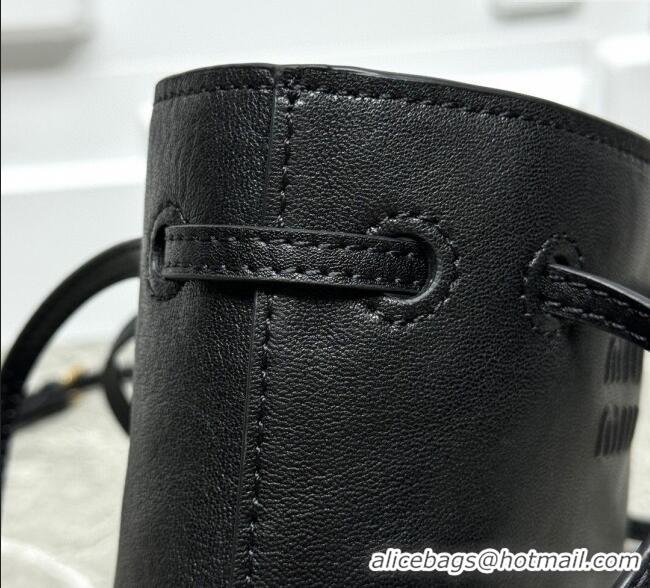 Promotional Miu Miu Nappa leather bucket mini-bag 5NF460 Black 2025