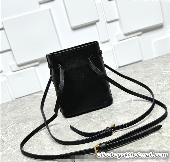 Promotional Miu Miu Nappa leather bucket mini-bag 5NF460 Black 2025