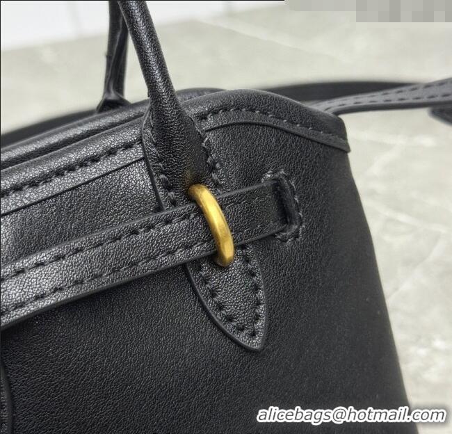 Buy New Cheap Miu Miu Leather trick Micro bag 5NR037 Black 2025