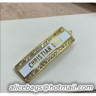 Grade Promotional Dior Hair Clip 0615 White/Gold 2025