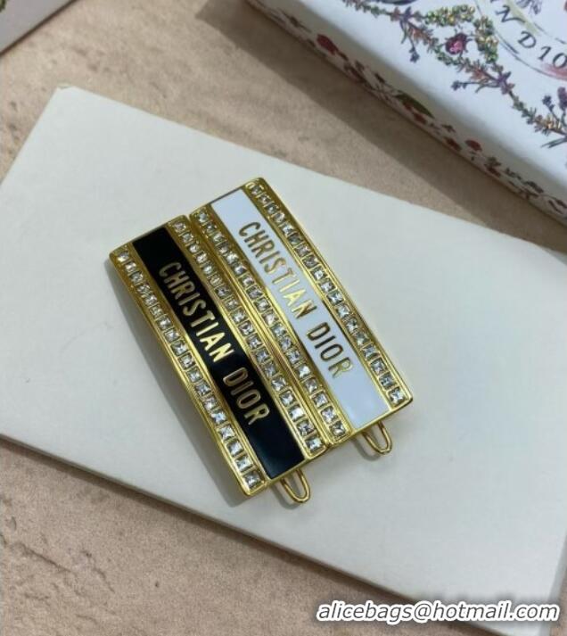 Grade Promotional Dior Hair Clip 0615 White/Gold 2025