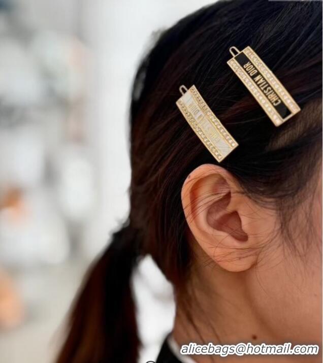 Grade Promotional Dior Hair Clip 0615 White/Gold 2025