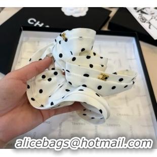 Big Discount Celine Dotted Hairring 0615 White 2025