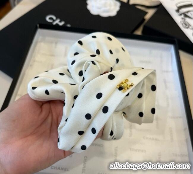 Big Discount Celine Dotted Hairring 0615 White 2025