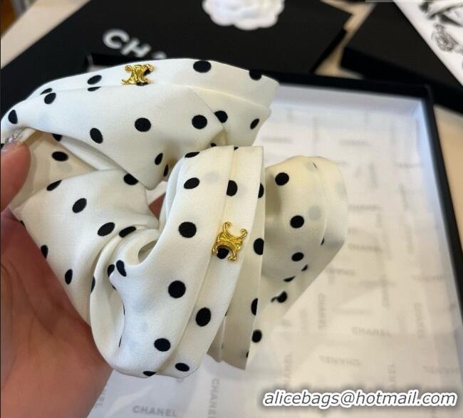 Big Discount Celine Dotted Hairring 0615 White 2025