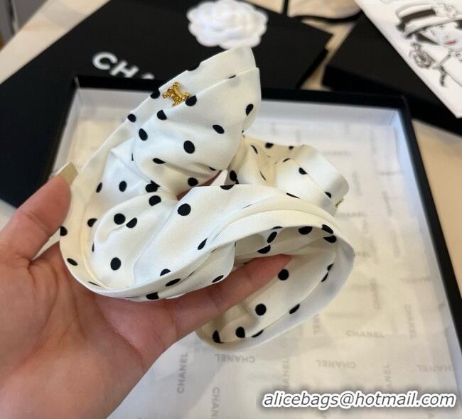 Big Discount Celine Dotted Hairring 0615 White 2025