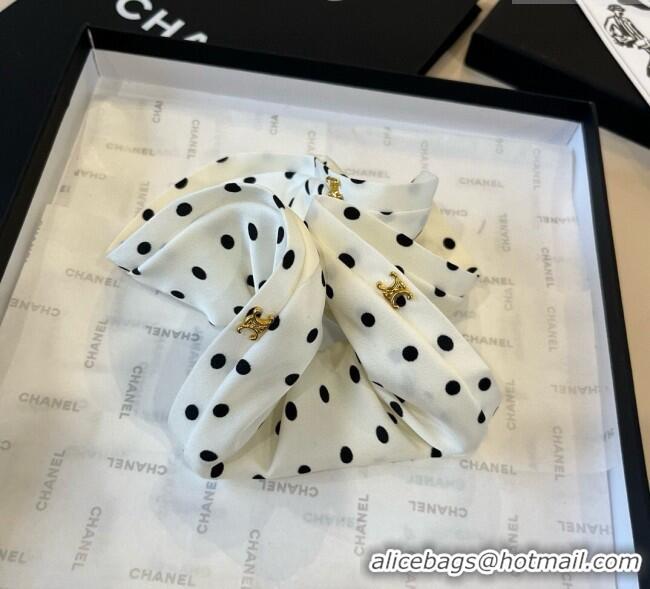 Big Discount Celine Dotted Hairring 0615 White 2025