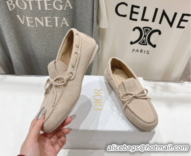 Good Looking Dior Miss Dior Street Loafers in Suede Beige 0425125